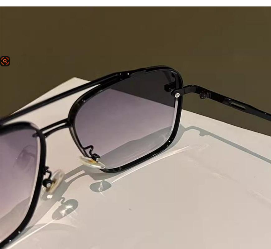 Occhiali da Sole Doppia Barra Retro Uomo Donna Lenti Sfumate Montatura Grande Occhiali da Sole UV400 per Guidare Viaggio Occhiali alla Moda Occhiali da Sole Pilot
