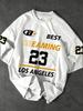 Men's Sports Jersey Los Angeles 23 Print Short Sleeve T-Shirt Summer Graphic Baseball Jerseys Plus Size Women's Sport T-Shirt