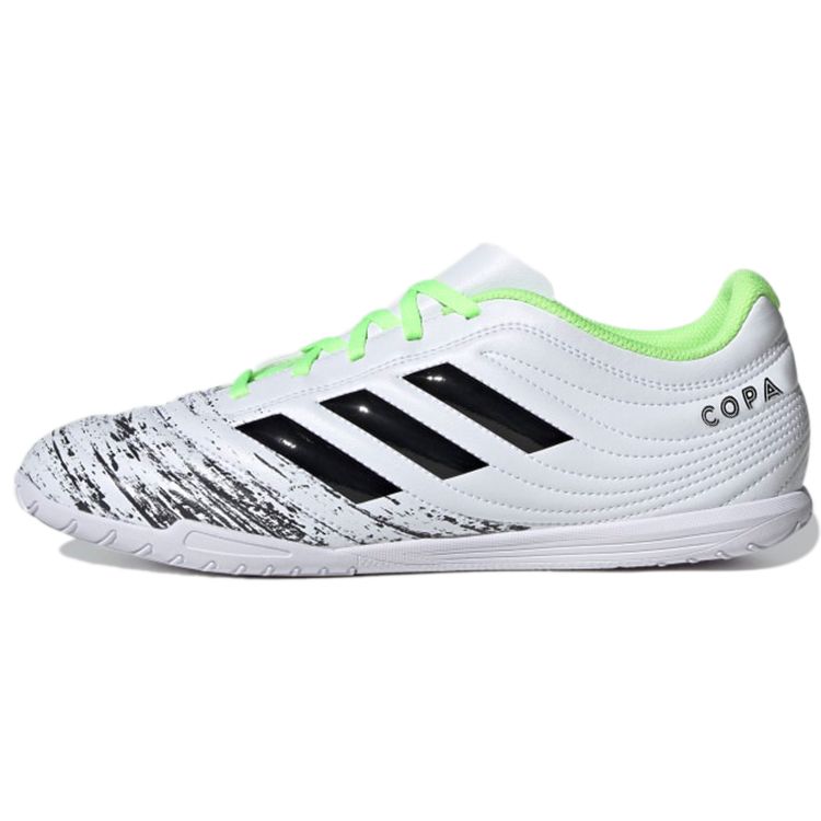 Adidas Copa 20.4 In Football Shoes Lightweight Durable Low Top Men Football Shoes White Black Green EF1771