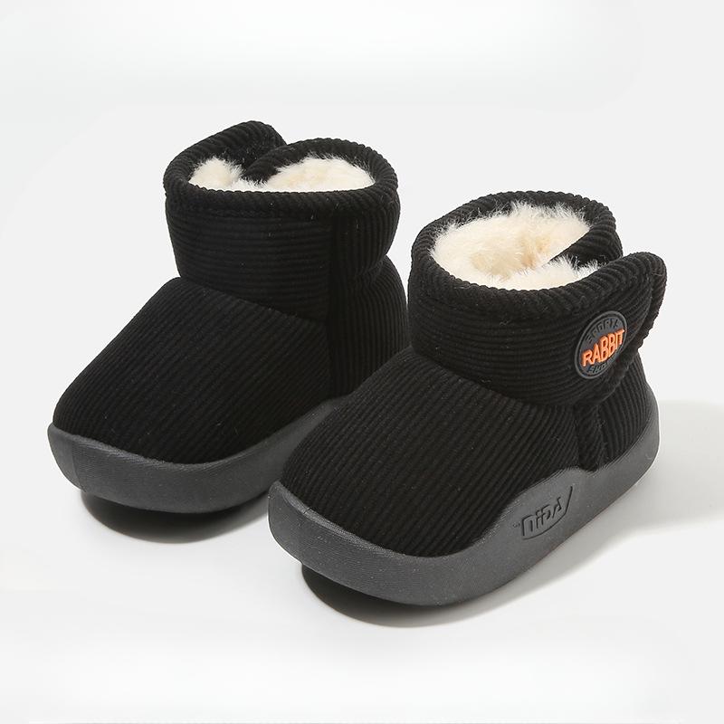 

Детские снегоступы зимние детские прогулочные ботинки на мягкой подошве 30 чёрный