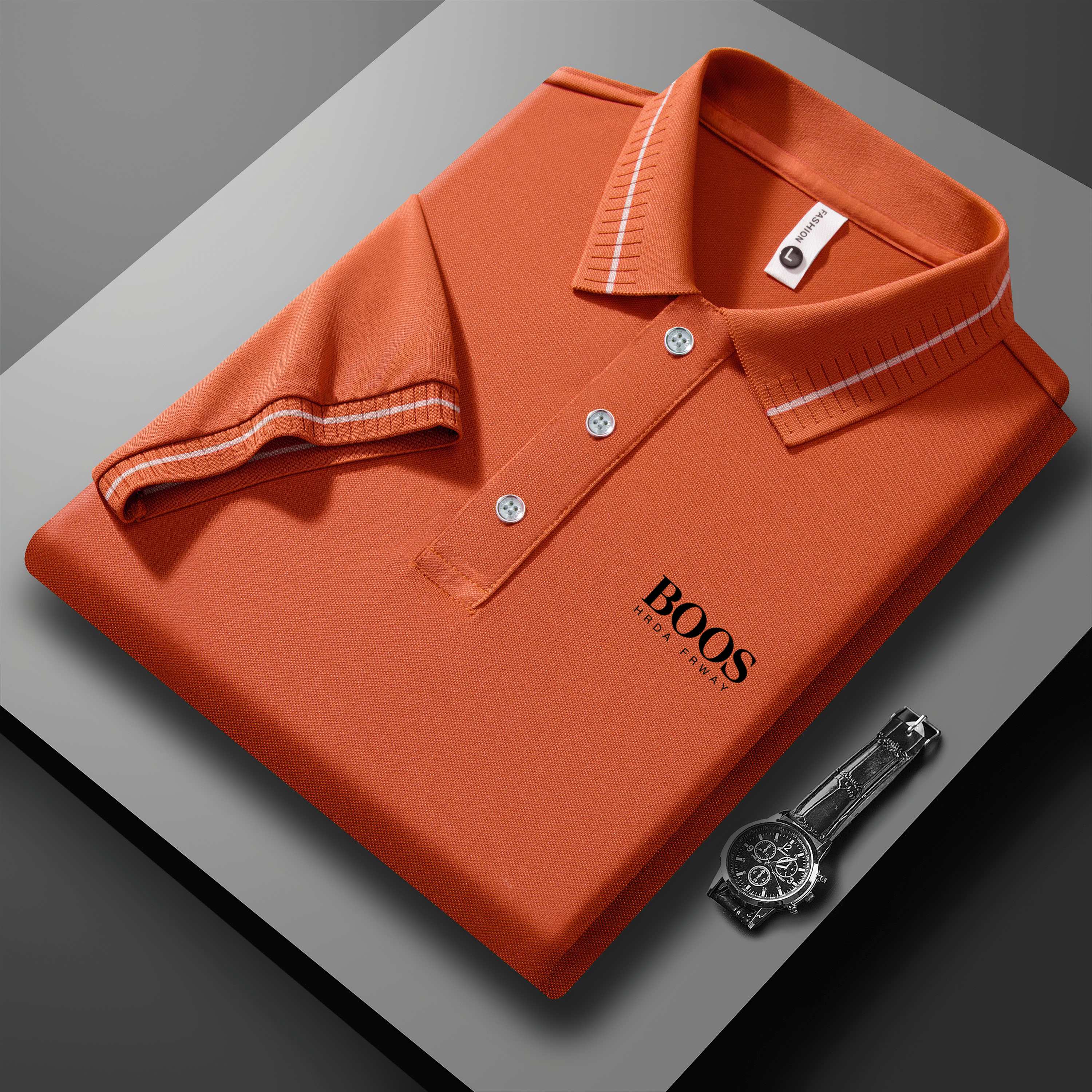 

2025 Лето Новая Спортивная Повседневная Футболка-поло с Лацканами и Вышивкой Буквами, Влагоотводящая и Потоотводящая M