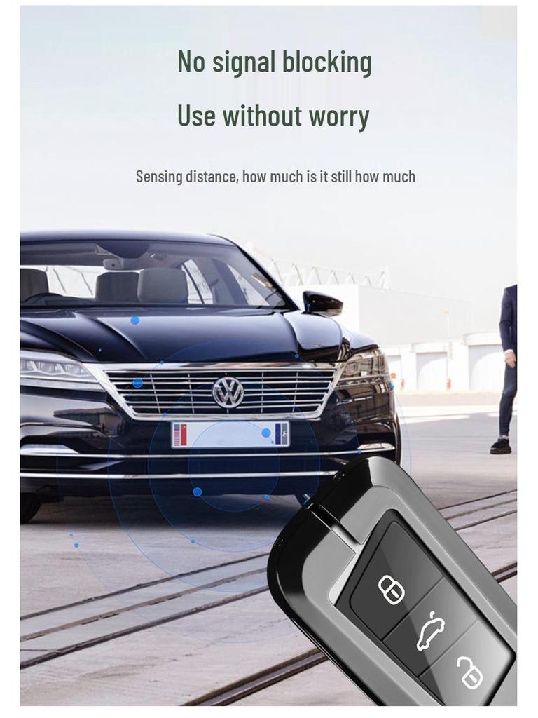 Metal Key Shell for Volkswagen Models: New Sagitar, Lavida Plus, Tayron, Tuon, Tiguan L, Bora, Magotan