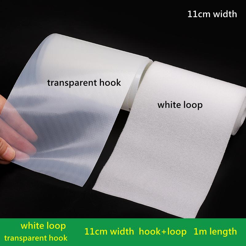 5/11cm Transparent Hook Loop Fastener Tape, DIY Clothing Sewing Thin Magic Stickers Strap