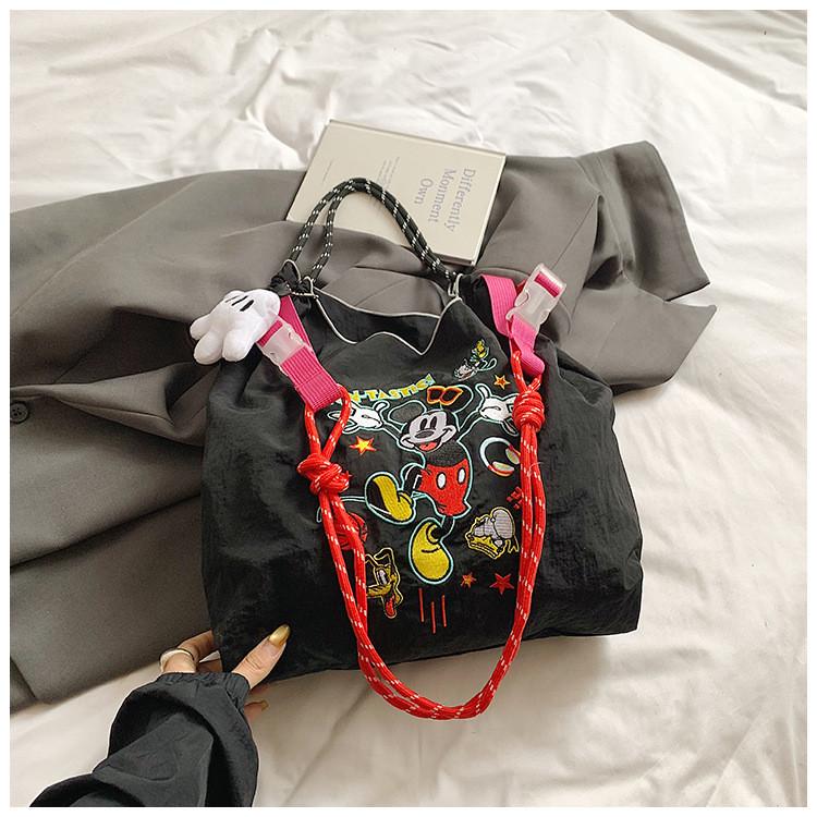 Girl Cartoon Mickey Mouse Backpack With Polyester Material For School And Outings