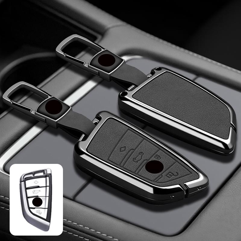 Zinc Alloy Leather Car Key Case For Bmw F20 G20 G30 X1 X3 X4 X5 G05 X6 X7 G11 F15 F16 G01 G02 F48 M3 M4 Keychain Accessories