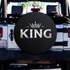 1pc 2D Flat Printing Popular Tire Covers Regal Silhouette Fabric Without Electricity Road Trip Perfect For RV Tire Covers, 2D Fl