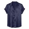 Camicia da Uomo Jacquard di Raso a Maniche Corte Stile Europeo & Americano Moda 2025