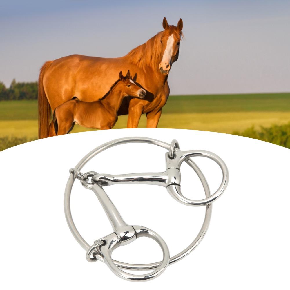 Roestvrij Staal Paardrijbit Glad Oppervlak Paard Trense Losse Ring Bit Paardensport Gebruik