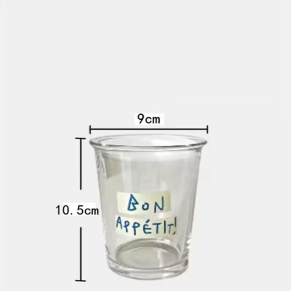 350ML Glass Cup Transparent Classic Glass Drinkware Creative Daily Water Cup