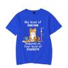 My Level of Sarcasm Depends On Your Level of Stupidity Graphic Tshirt Funny Cat Tshirt Fashion Harajuku T-shirt Men Brand Tees