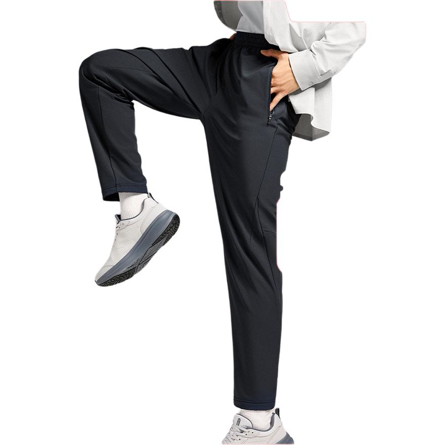 Anta Elite Commuter Series Casual Comfortable Solid Color Knitted Sports Pants Men bottoms Black 952447506-3
