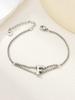New stainless steel wholesale 26 English letters double-layer ring gold-plated bracelet