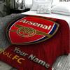 1PC Arsenal F Custom Name Patterned Flannel Blanket Suitable For All Seasons for Home Decor Warmth and Comfort Gifts Holiday Present