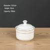 Chixing Pure White Ceramic Steaming Bowl with Lid