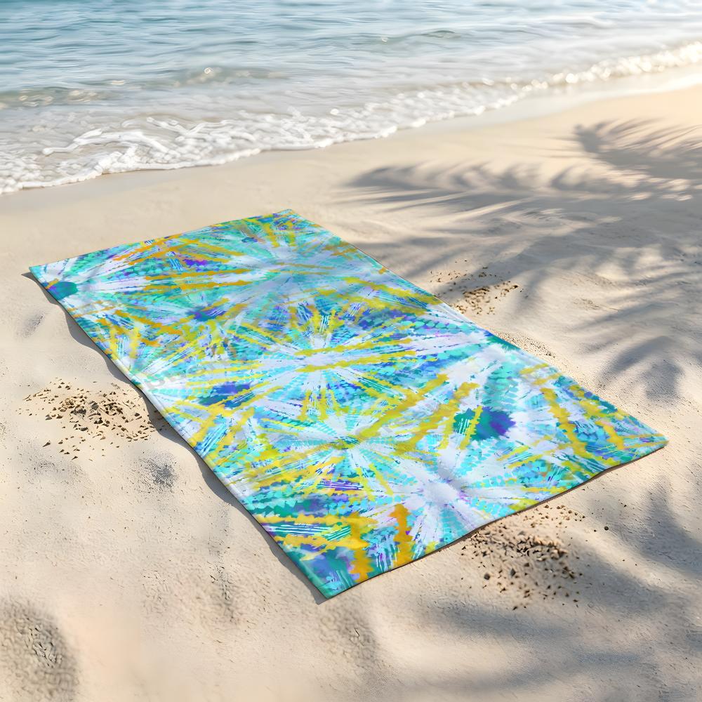 Art T-Tie D-Dye G-Gradient Towel Beach Blanket Towel For Travel Gym Shower Luxury Lightweight Camping Pool hot