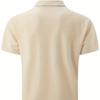 New Men's Casual Solid Colour Buttons Short-sleeved T-shirt Beaded Ground Small Twill POLO Shirt Men