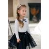 Girls' Spring & Autumn Korean Style Lace Beaded T-Shirt Top