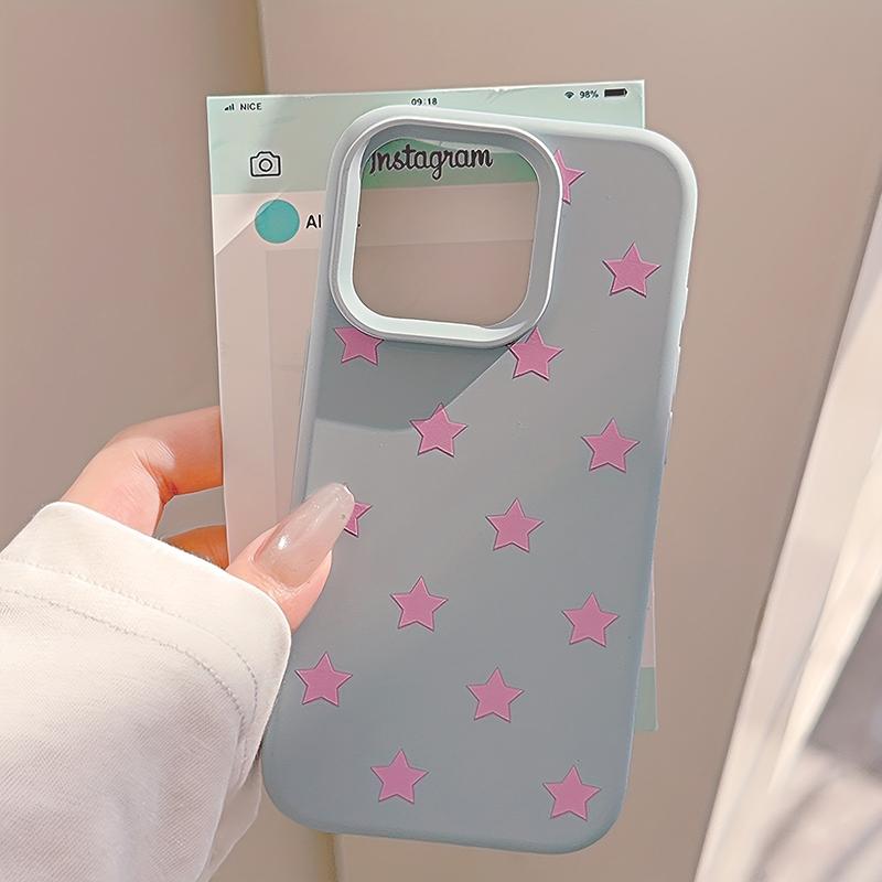 Cute Star Silicone TPU Soft Phone Case For iPhone 17 16 15 14 13 12 11 Pro Max 17 Air 16 15 Plus Shockproof Bumper Cover