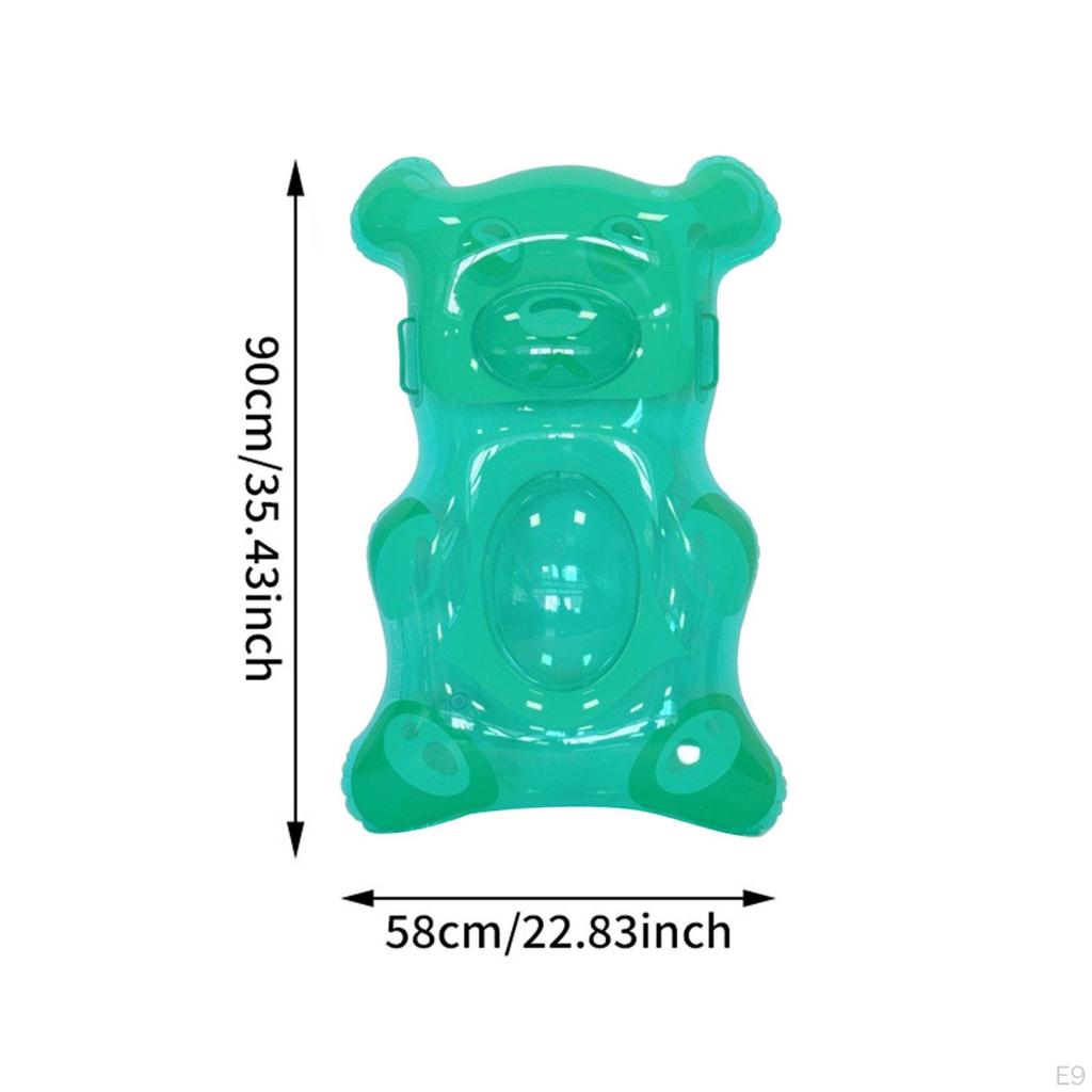 Inflatable Gummy Bear Pool Float Fun Toy, Kids Surfboard for Party, Beach