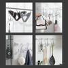 Waterproof 360° Rotating Clothes Hook Punch Free 4-Claw Adhesive Hanger for Shower Bathroom Kitchen Wall