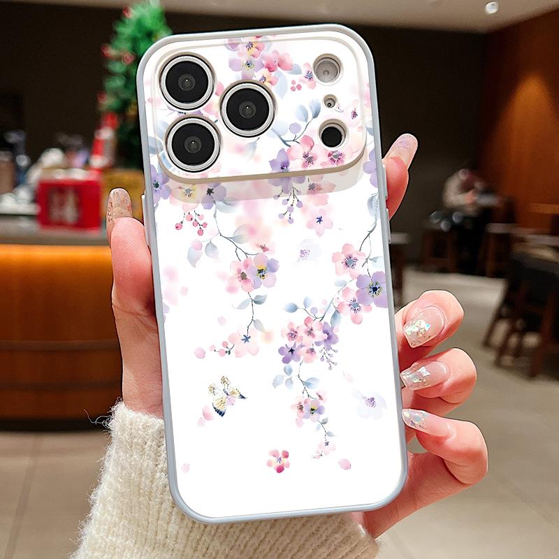 Colorful Floral Pattern Case For iPhone 17 Pro Max Hybrid TPU+PC Magnetic For Magsafe Matte Cover For iPhone 16 Pro Max 15 14 13