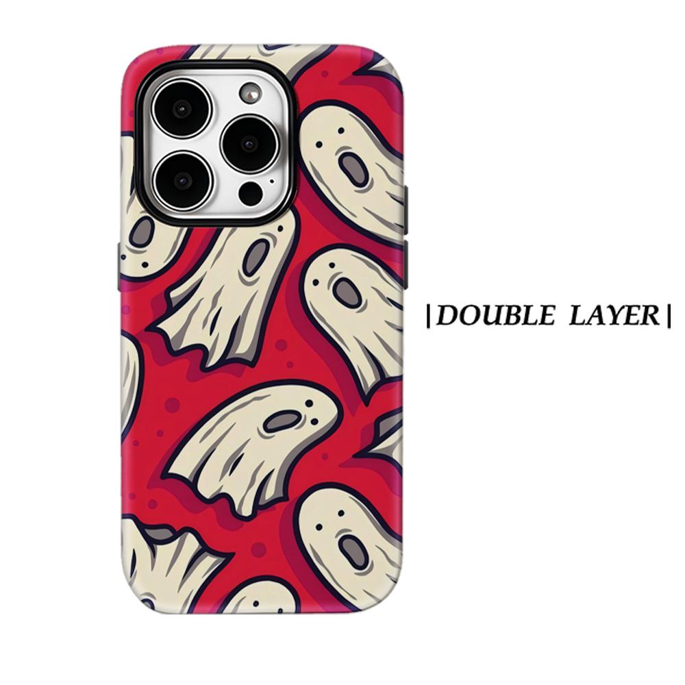 

Red Ghost Phone Case for IPhone 17AIR 16E 16 15 14 13 12 11 17 Pro Max Plus Double-layer Back Cover IPHONE13