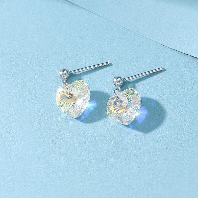 

Серьги-пусеты из стерлингового серебра с синими кристаллами «Звездное небо» - Элегантные и универсальные женские пусеты 925 Silver