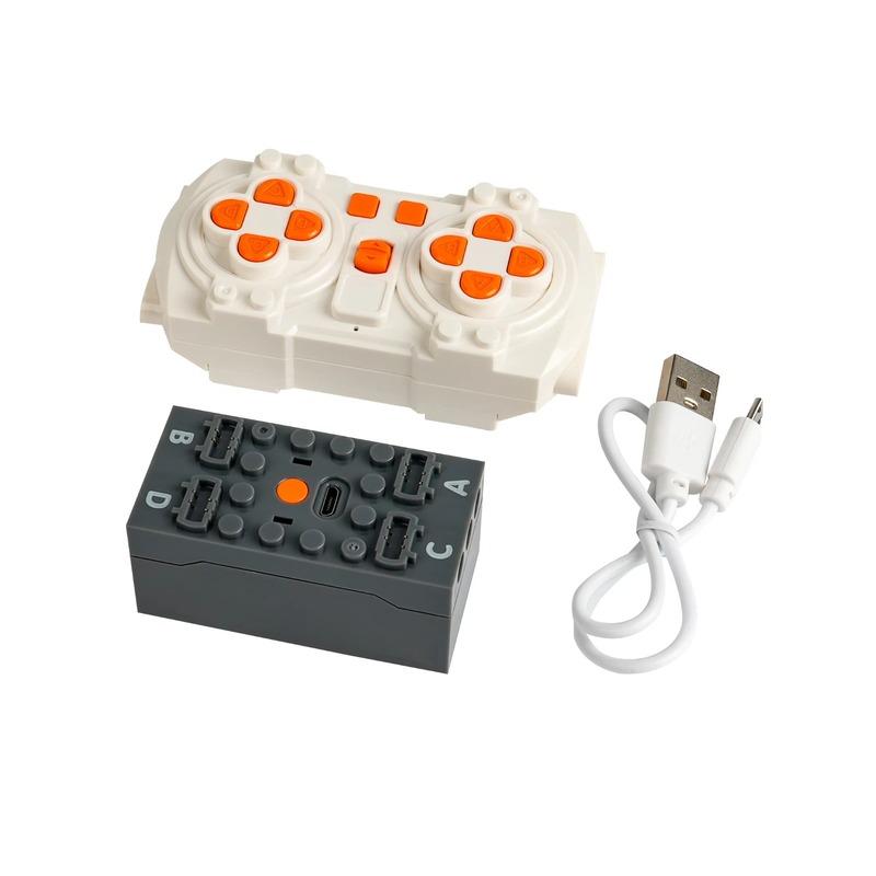 APP Programmable Building Blocks Kit with Servo Motor & 8-Speed Remote Control, Compatible PF MOC System