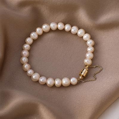 ZAKOL Moda Coreana Barocco Zirconi Imitazione Braccialetti Bottoni ad Attrazione Magnetica Zircone Regalo per Donne Ragazze