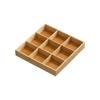 Multi-Grid Divided Plate Wooden Snack Storage Tray Reusable Bamboo Tray  Candy