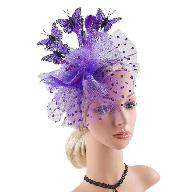 Mesh Derby Headpiece With Detachable Headbands Butterfly And Clip Design Hair Decors For Wedding Parties Bridal Event