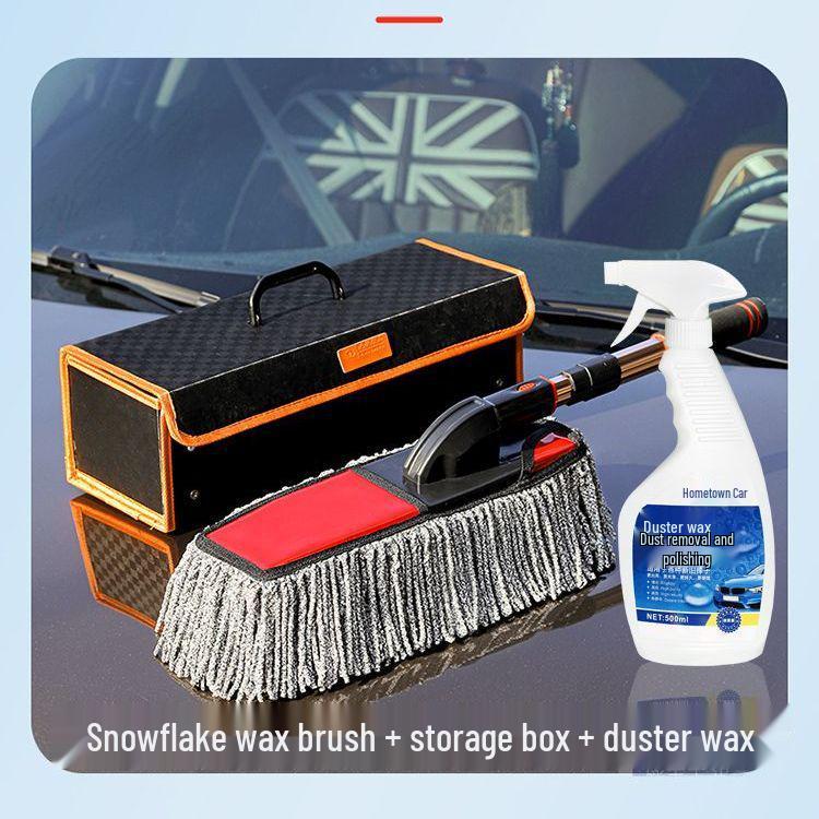 Dual-Use Wet & Dry Car Wash Mop and Dust Brush