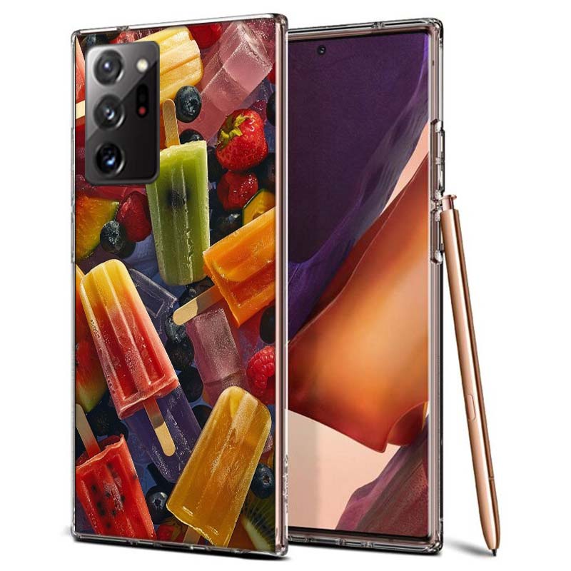 Bunte Eiscreme und Eis am Stiel Handyhülle für Samsung A55 A35 A25 A15 A07 A05S A16 A17 A26 A36 A37 A56 A57 Galaxy Note 20 10 A
