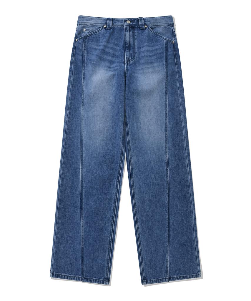 FALLETT [Fallettxlee] Washed Denim Pants Blue