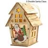1Pcs Christmas Decorations for Tree LED Light Wood House Cute Tree Hanging Ornaments Holiday Home Decor Party Supplies