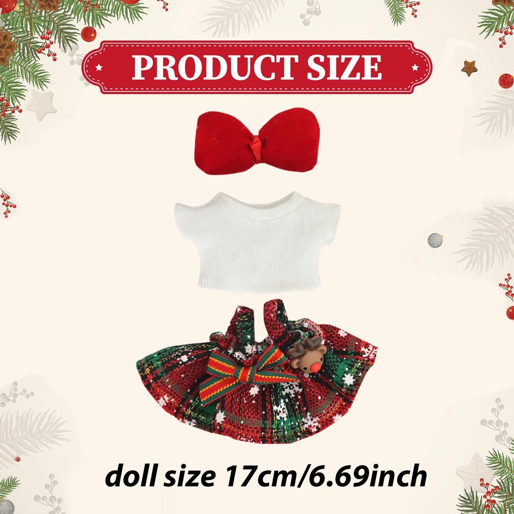 Vánoční sada oblečení pro panenky, Dekorace, Narozeninové fotografické rekvizity, Dárek, Zima, Řemesla, Párty