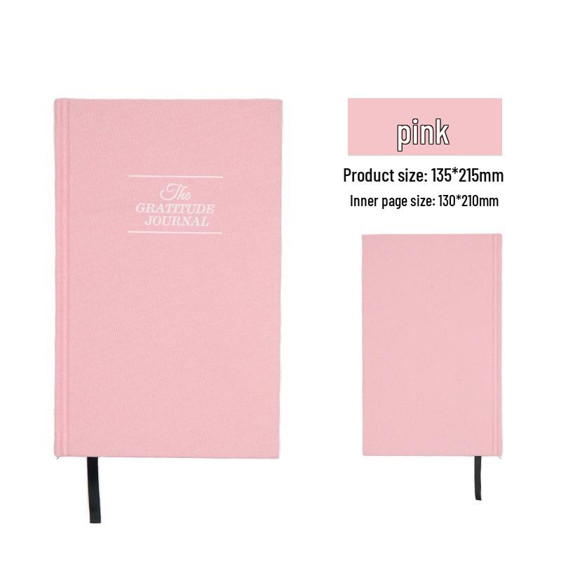 Linen Cover English Self-Care Gratitude Journal A5 Notebook