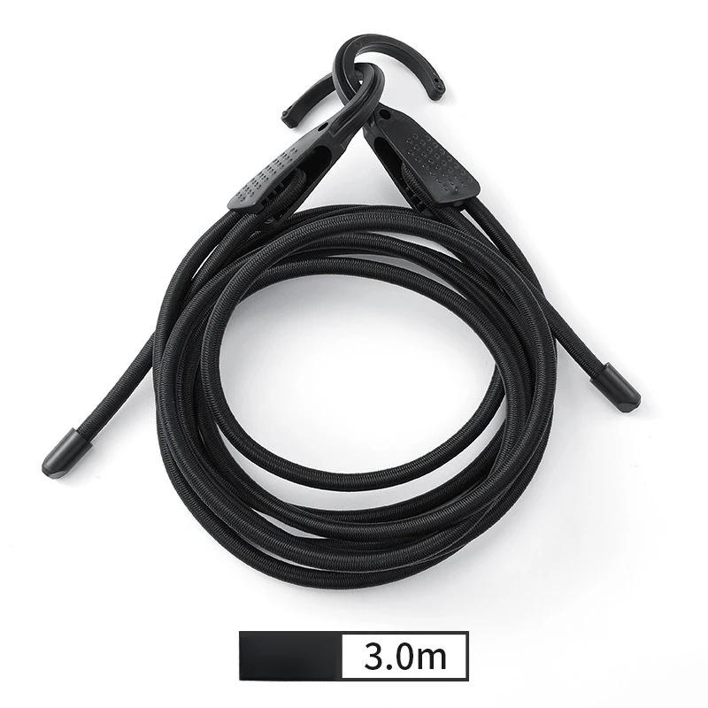 1.5M/3M Cargo Luggage Lashing Buckle Ropefor Motorcycle Traveling Elastic Strap Adjustable Tension Belt Car Clothesline Hook