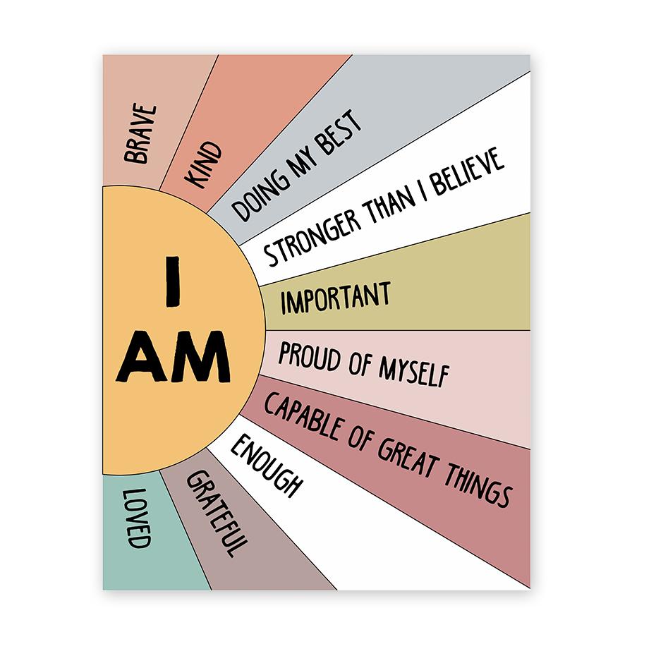 Educational Sun Colorful Positive Affirmation Quote Boho Poster Wall Art Canvas Painting Print Picture Kid Room