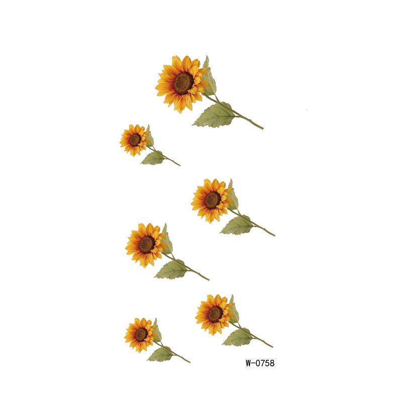 Beauty Sticker Cartoon Tattoo Sticker Temporary Waterproof Animation Flower Personalized Flower Arm Tattoo Sticker