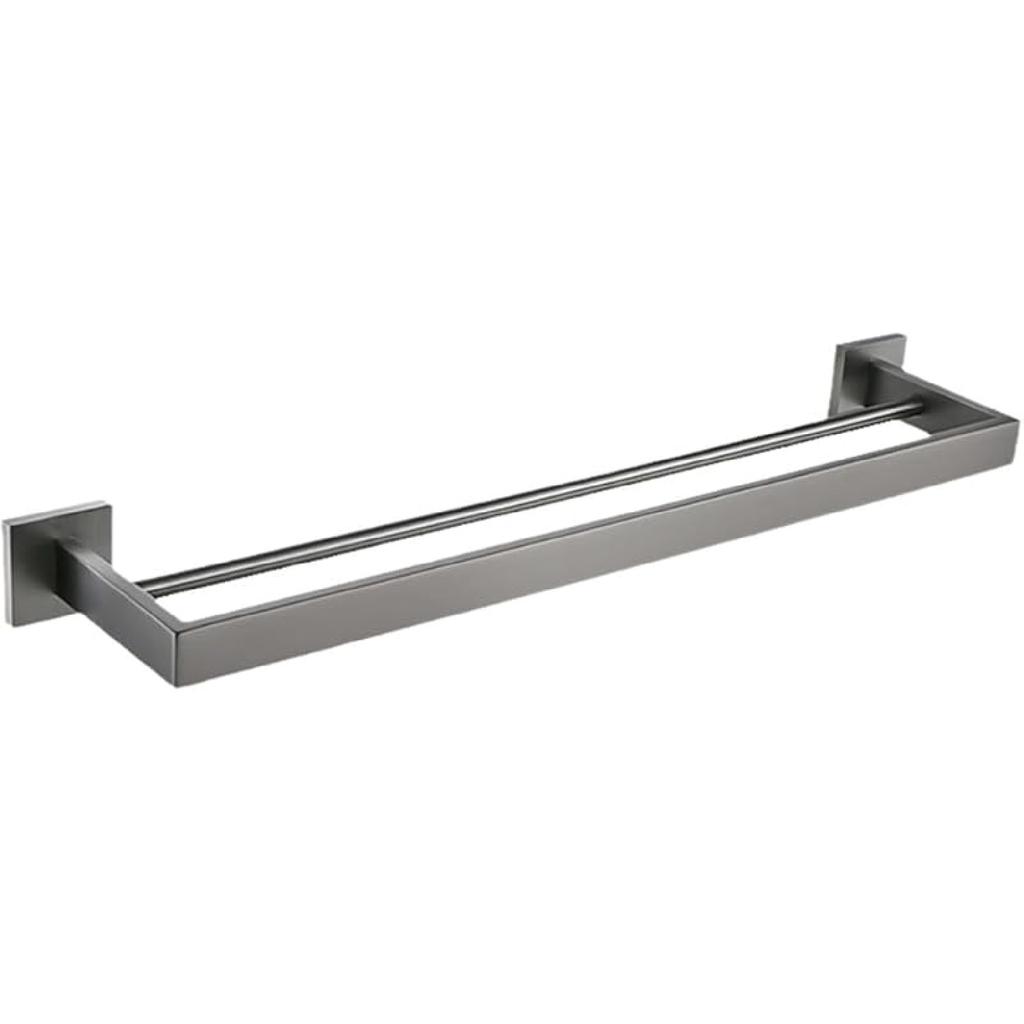 Gunmetal Stainless Steel Bathroom Hardware Towel Rack Toilet Paper Holder,Toilet Brush,Robe Hook Towel Bar Holder Grey Stainless,Towel Ring