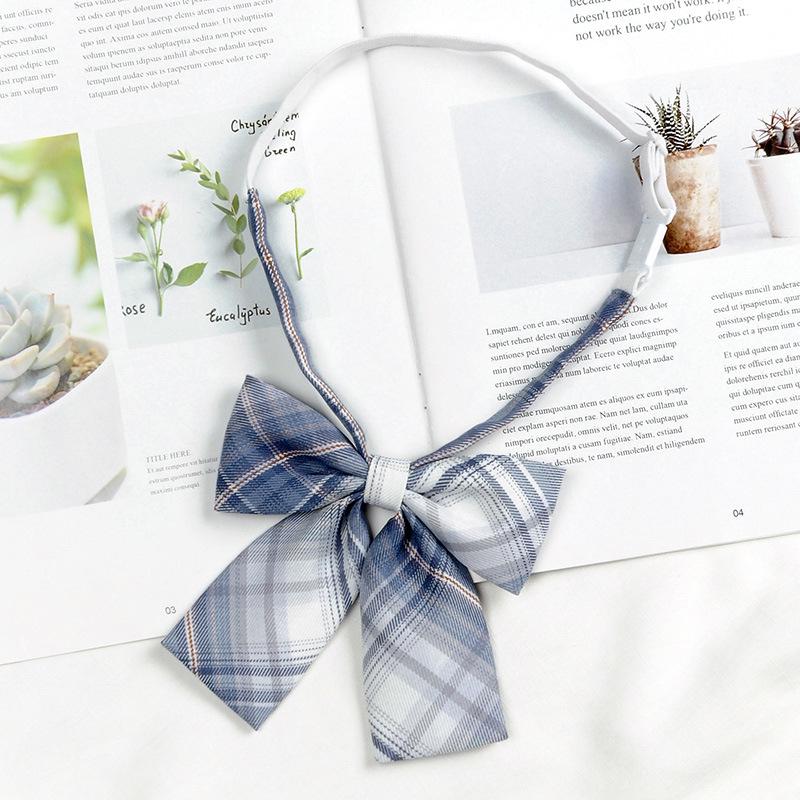 Unisex Preppy Karomuster Japanische Schuluniform Fliege