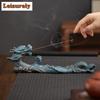 Chinese Dargon Mountain Backflow Incense Burner Incense Stick Holder Aromatherapy Gilding Pottery Censer Zen Yoga Decor Crafts