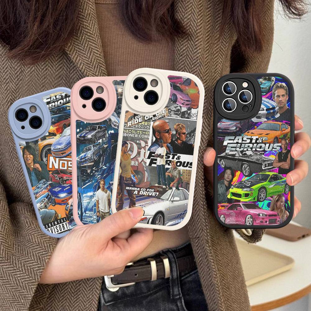 Action Movie Series Fast F-Furious Phone Case For IPhone 16 15 14 13 12 11 Pro Max Plus Leather Cover