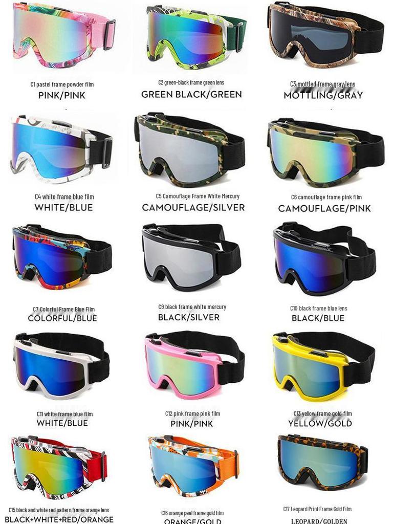 Outdoor Anti-Fog Large Frame Polarized Ski and Mountaineering Goggles