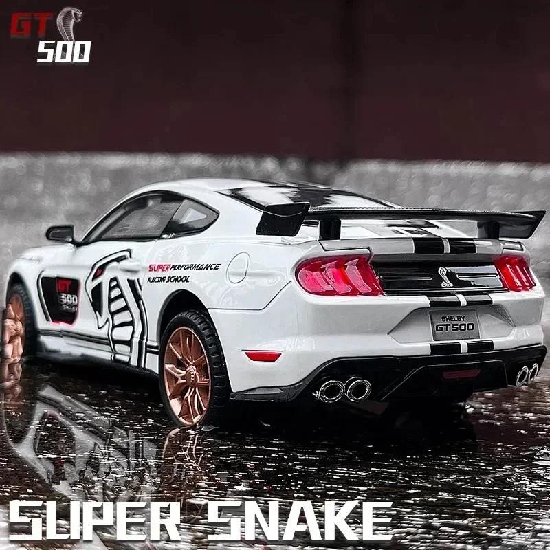1:32 Ford Mustang Shelby GT500 Alloy Sports Car Simulation Model Diecast Metal Car Model Sound and Light Collection Toys Boys
