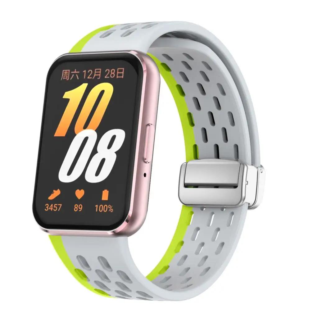 Magnetic Strap For Samsung Galaxy Fit 3 SmartWatch Replacement Bracelet Silicone Buckle Wristband for Samsung Galaxy Fit3 Band