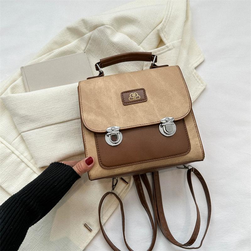 Frühling Neue Trendige Mode Studentenklasse Schultasche Reiserucksack Nische Retro Damenrucksack
