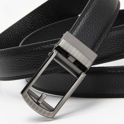 Ceinture Automatique pour Homme en Cuir de Vachette Véritable Style Coréen Business Casual Ceinture de Pantalon pour Homme