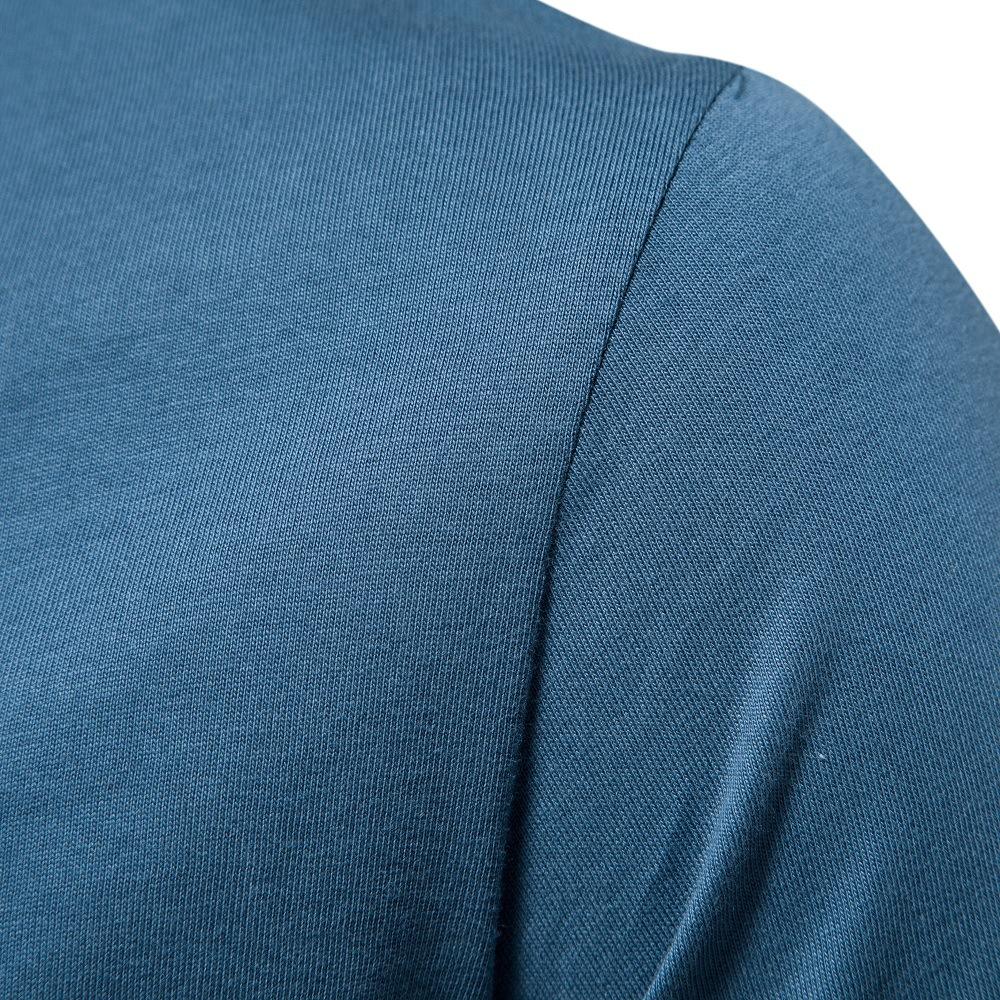 Новая мужская футболка из чистого хлопка с V-образным вырезом и короткими рукавами — фото 4